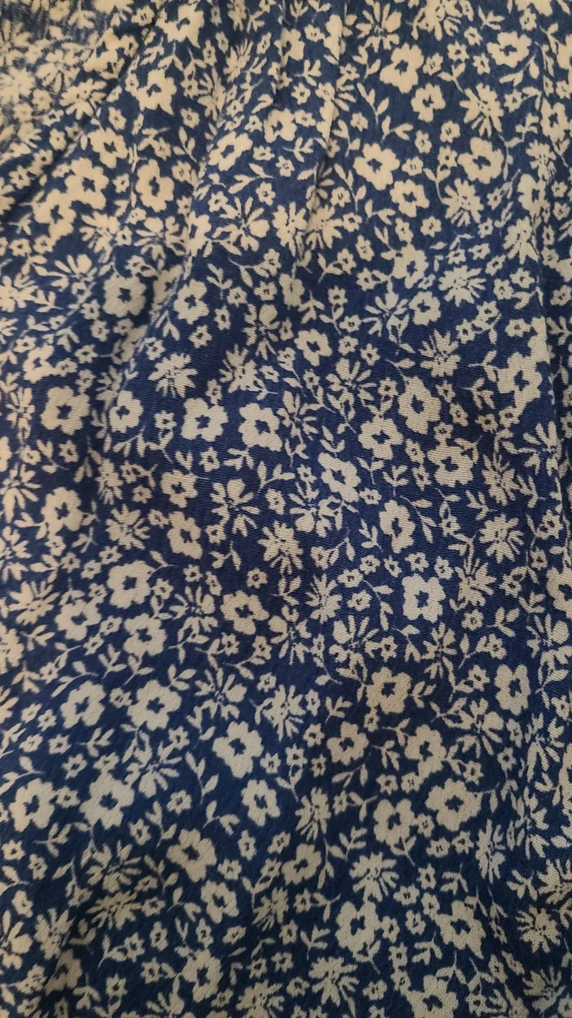 Dynamite Blue Floral Wrap Crop Top - photo 3