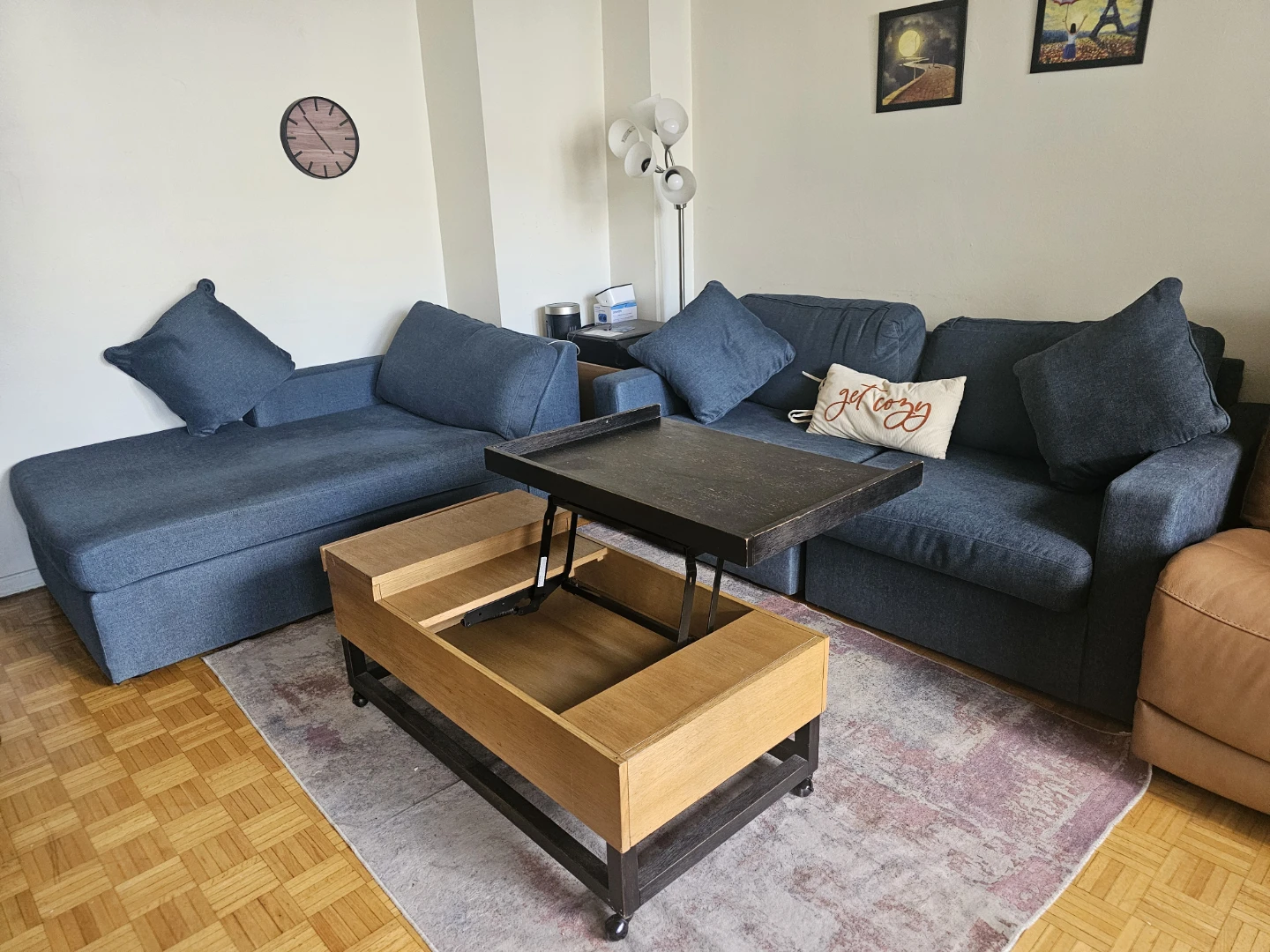 Sofa & Lift-top coffee table with storage - photo 4