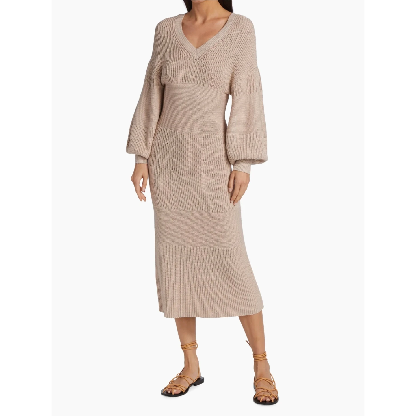 STAUD Carnation Puff-Sleeve Sweaterdress - photo 2