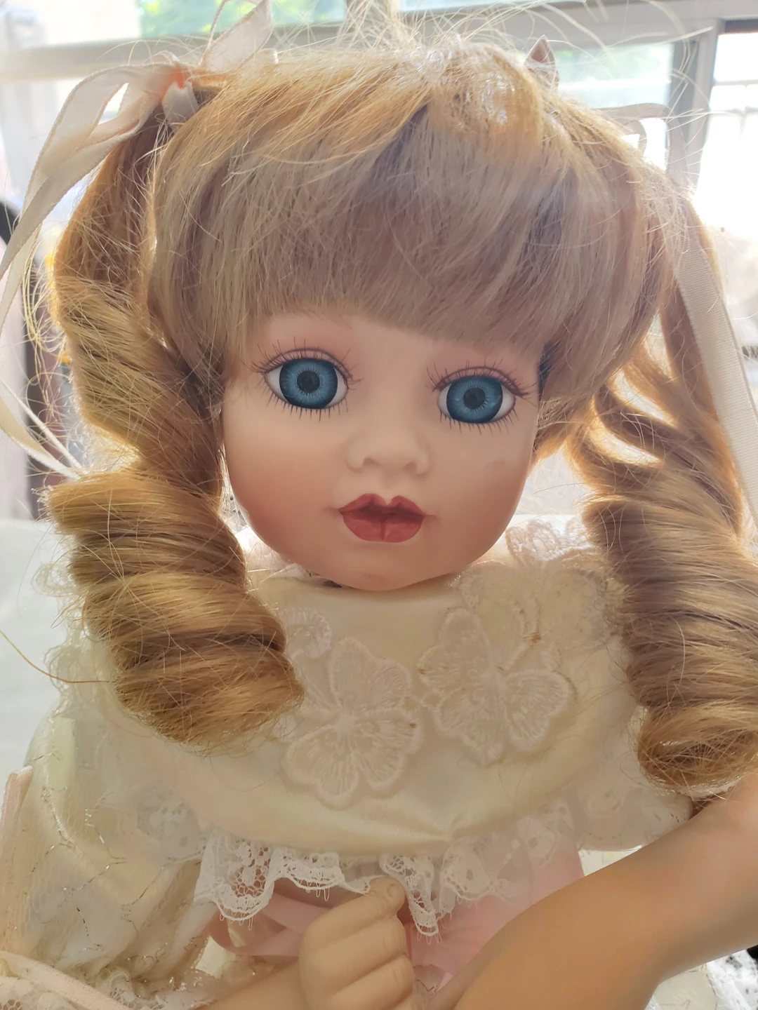 Vintage 15" Porcelain Collector Doll - photo 5