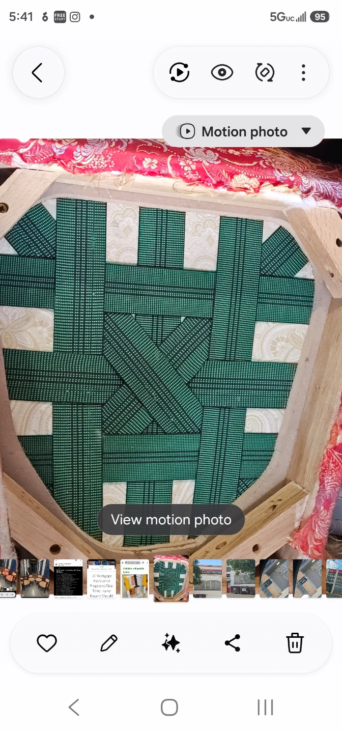Asian Inspired patterned fabric dining chair - photo 5