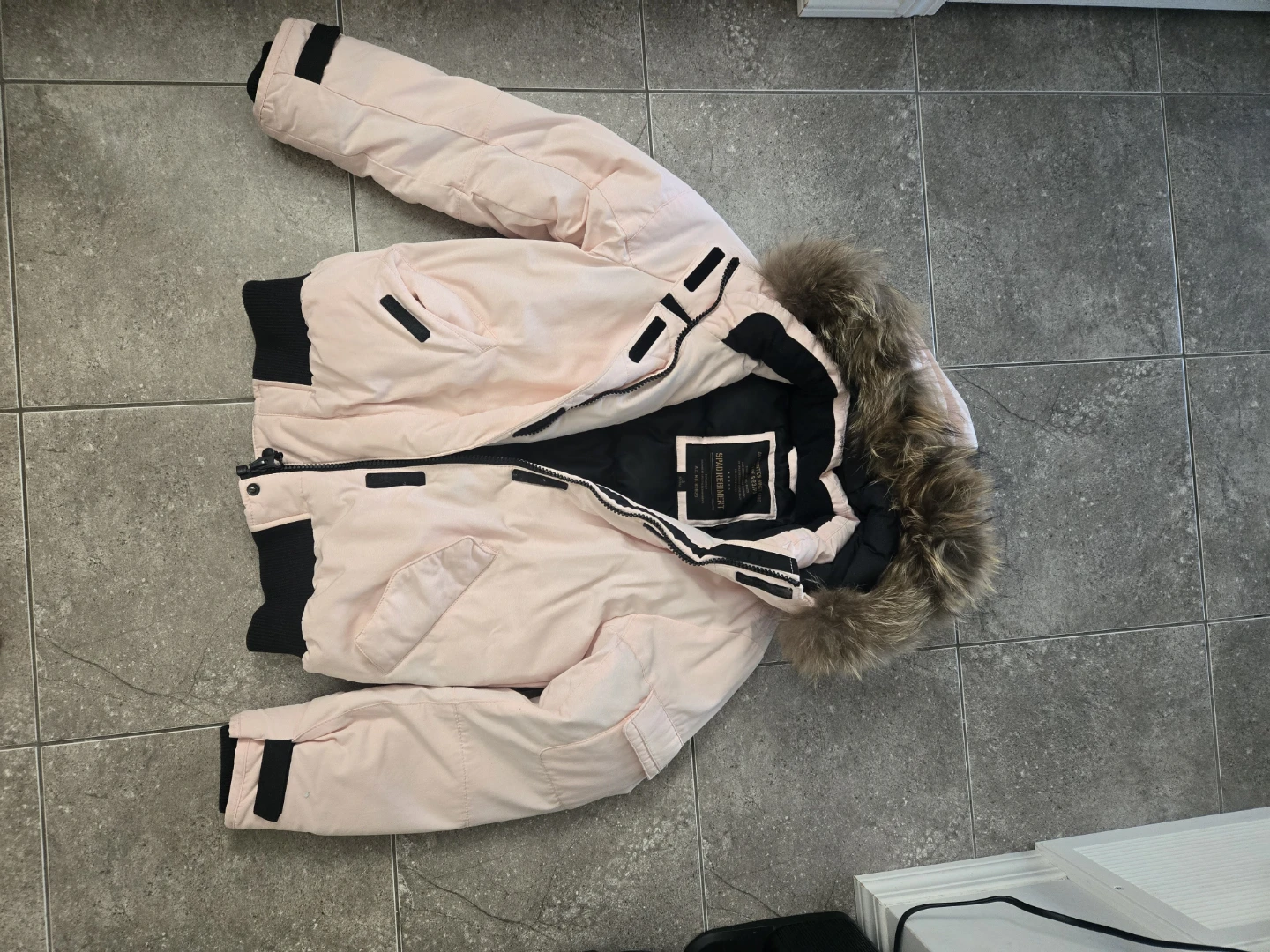 SPAO Regiment Light Pink Winter Jacket-Small - photo 2