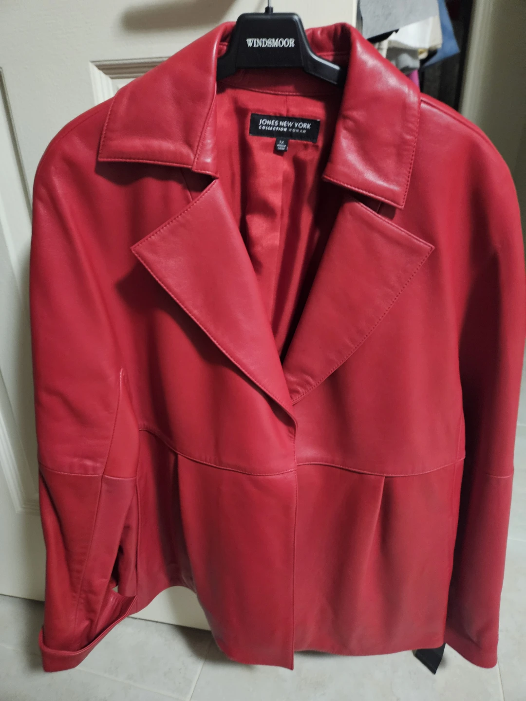Jones New York Red Leather Jacket