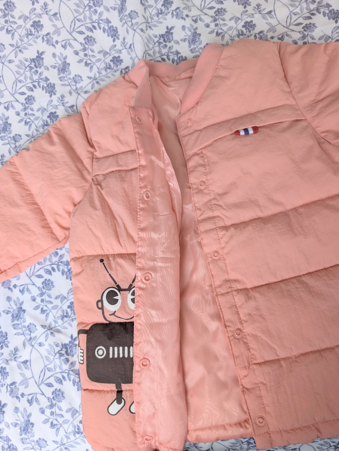 Kids Peach-Coloured Quilted Jacket - photo 5