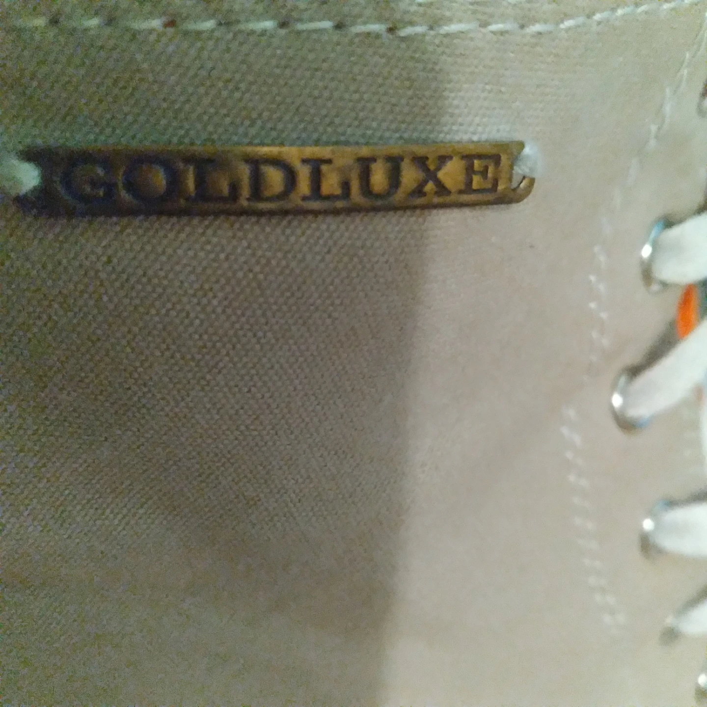 Goldluxe Beige High-Top Wedge Sneakers - photo 4