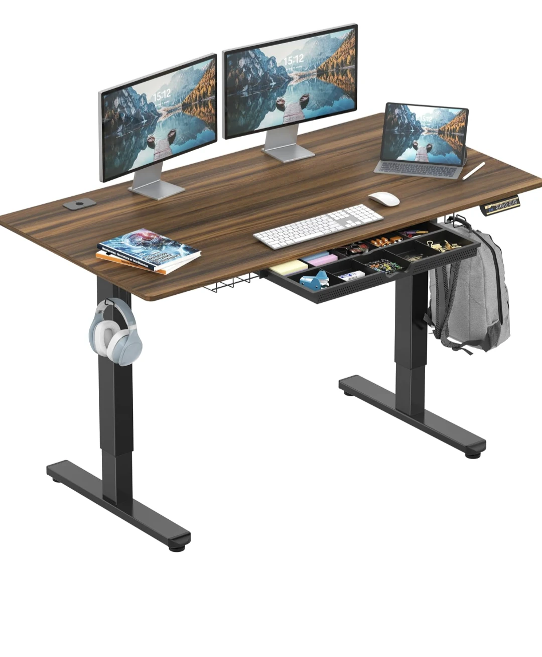 Adjustable Standing Desk with Drawer, 55 inch - photo 3