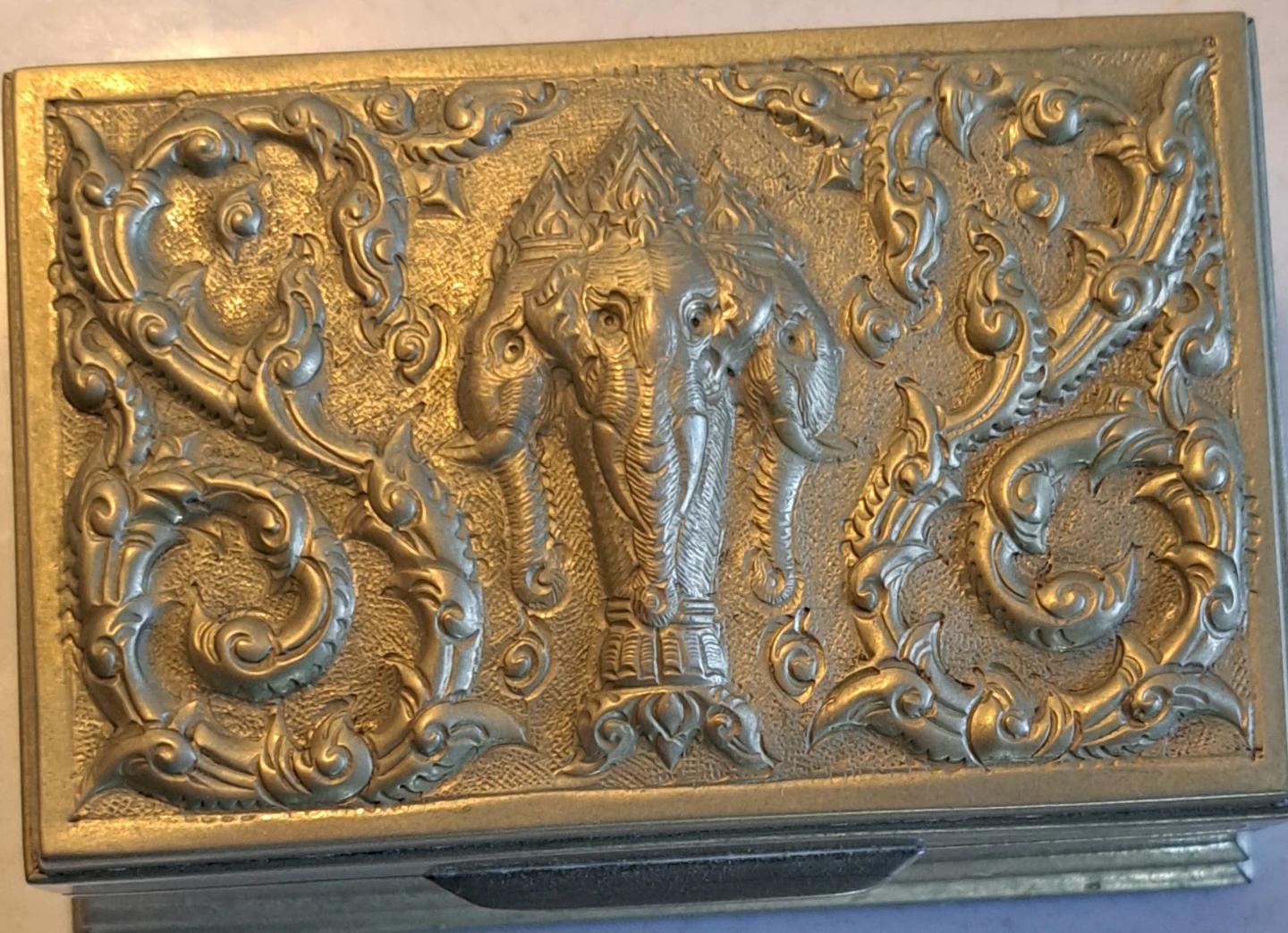 Vintage Thai Elephant Trinket Box