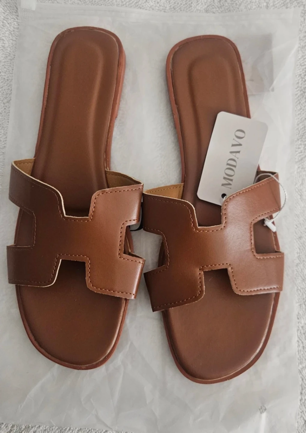 Modavo Brown H-Band Sandals 8