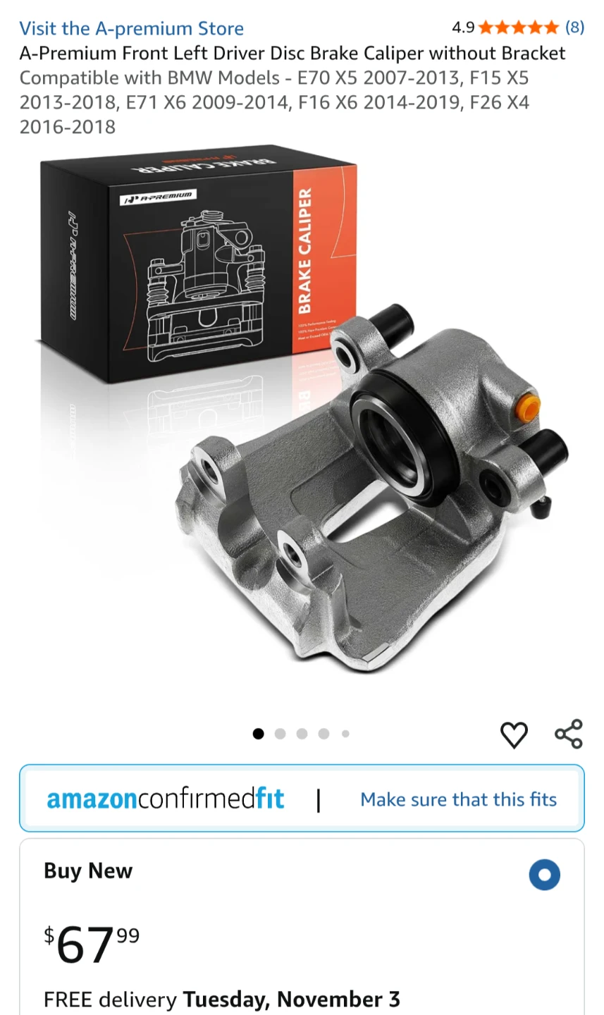 A-Premium Front Brake Calipers Set for BMW - photo 2