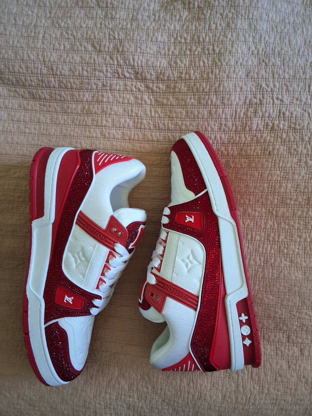 Louis Vuitton Trainers Red and White - photo 3