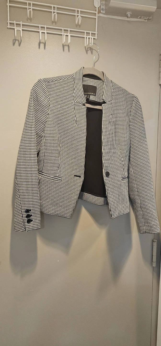 Banana Republic Houndstooth Blazer - 0 Petite - photo 2