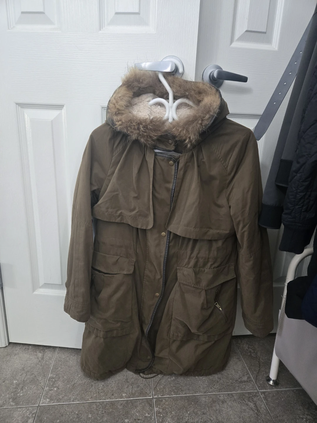 Olive Green Winter Parka- Small