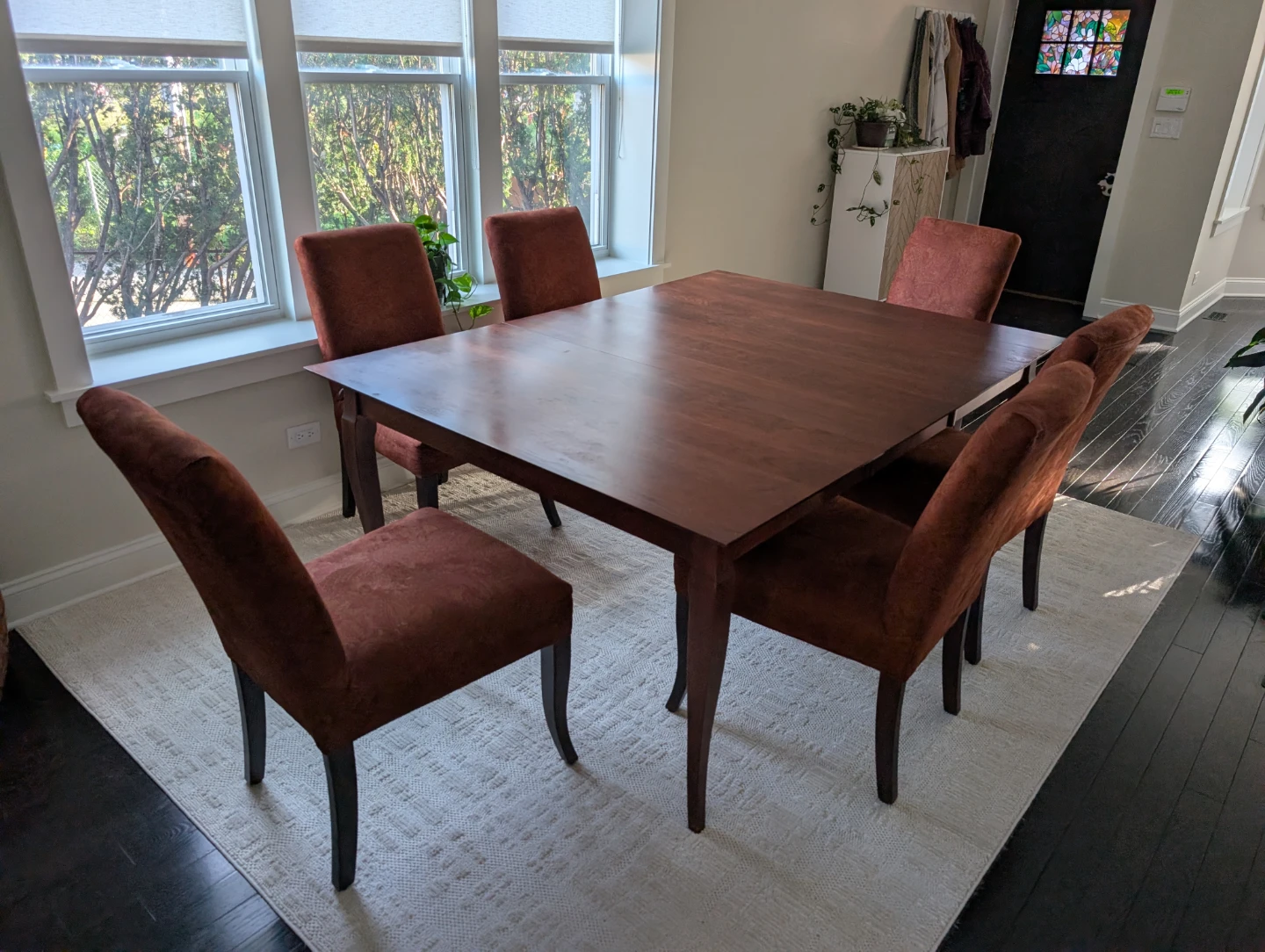 Solid Wood Dining Table & Six Chairs
