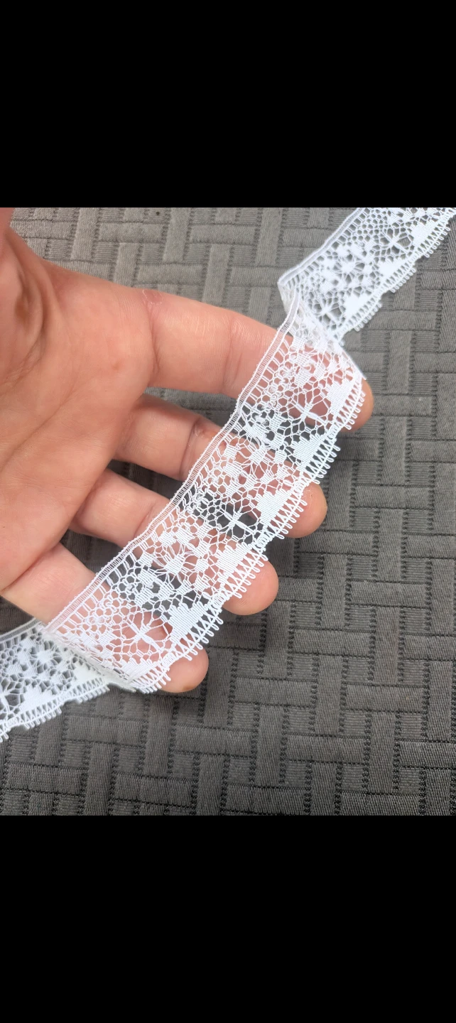 Vintage White Floral Lace Trim - Price per yard - photo 5