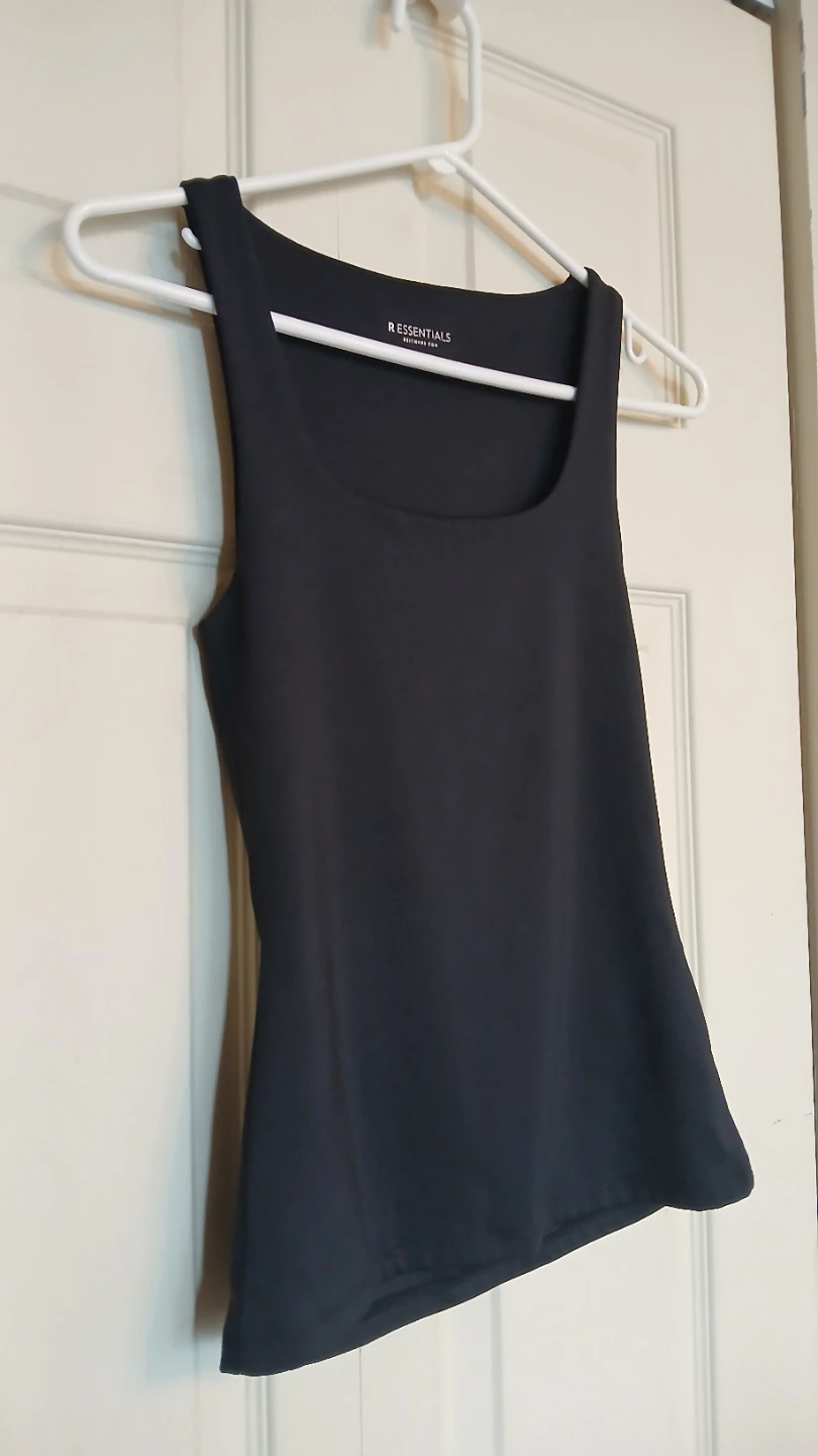 Reitmans square neck black sleeveless top, size XS - photo 2