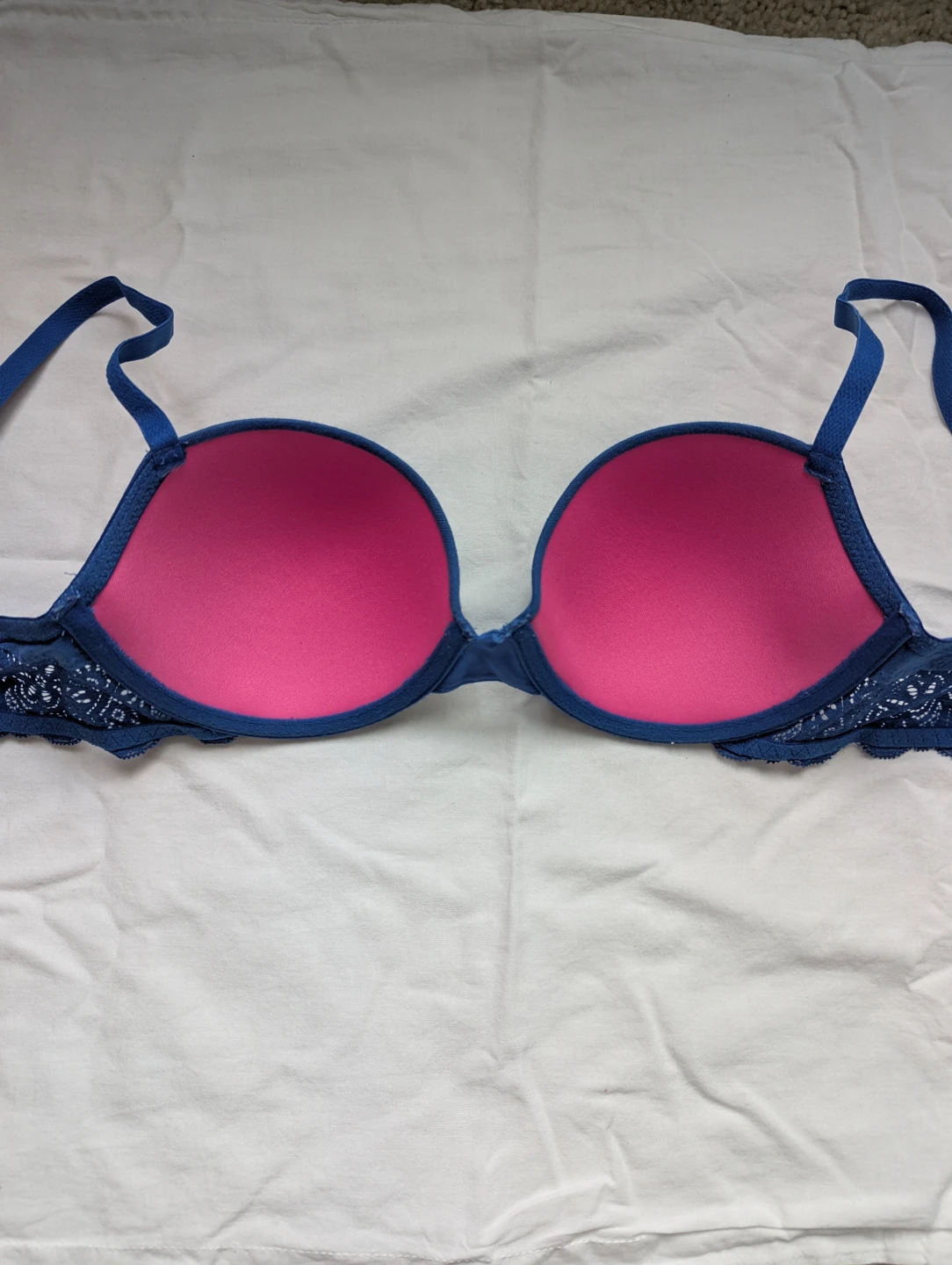 La Senza Remix Light Lined Demi Bra size 34C blue - photo 2