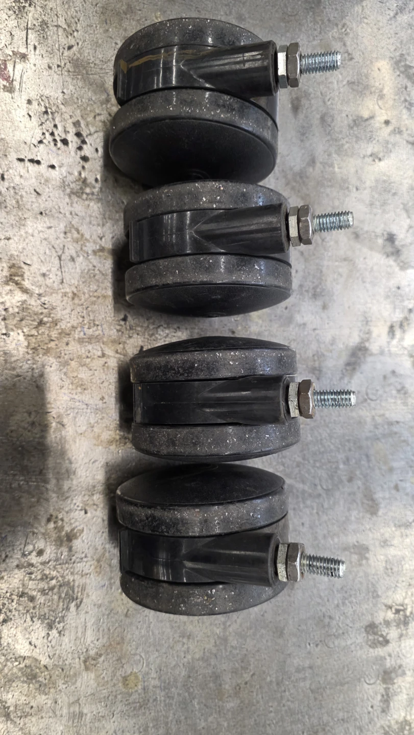 Set of 4 Swivel Casters with Threaded Stem