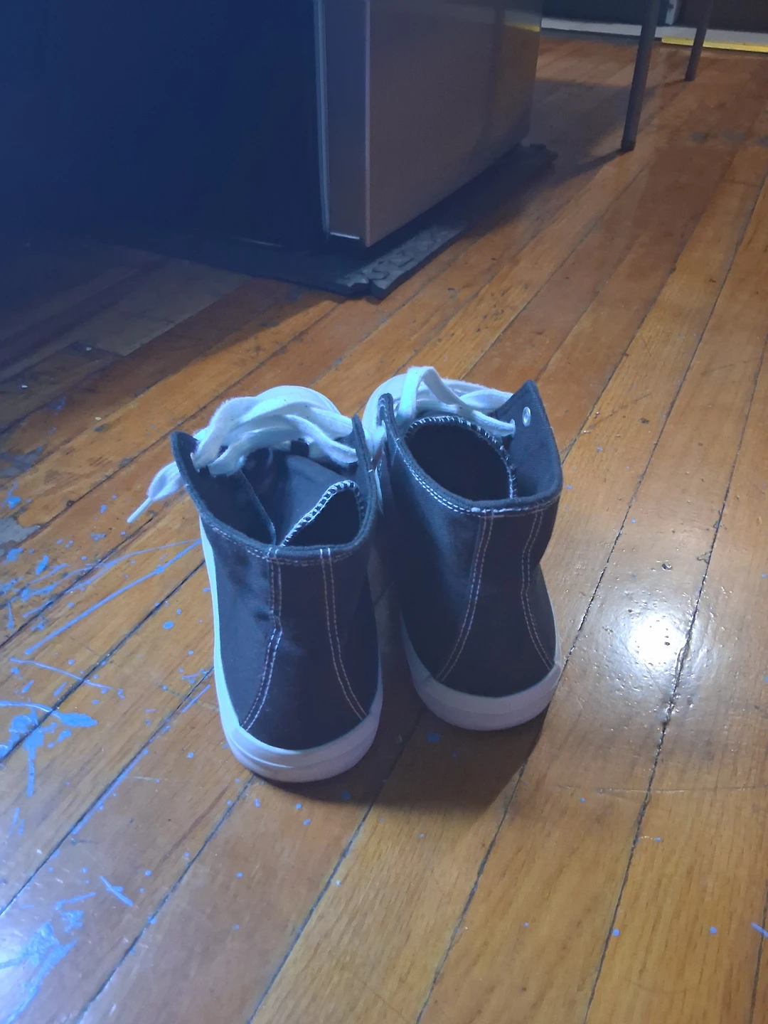Black High-Top Canvas Sneakers - photo 2