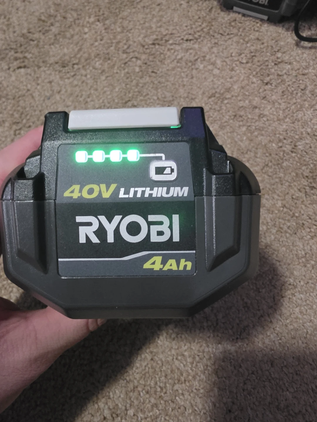 Ryobi 40V Battery and Charger Set - photo 5
