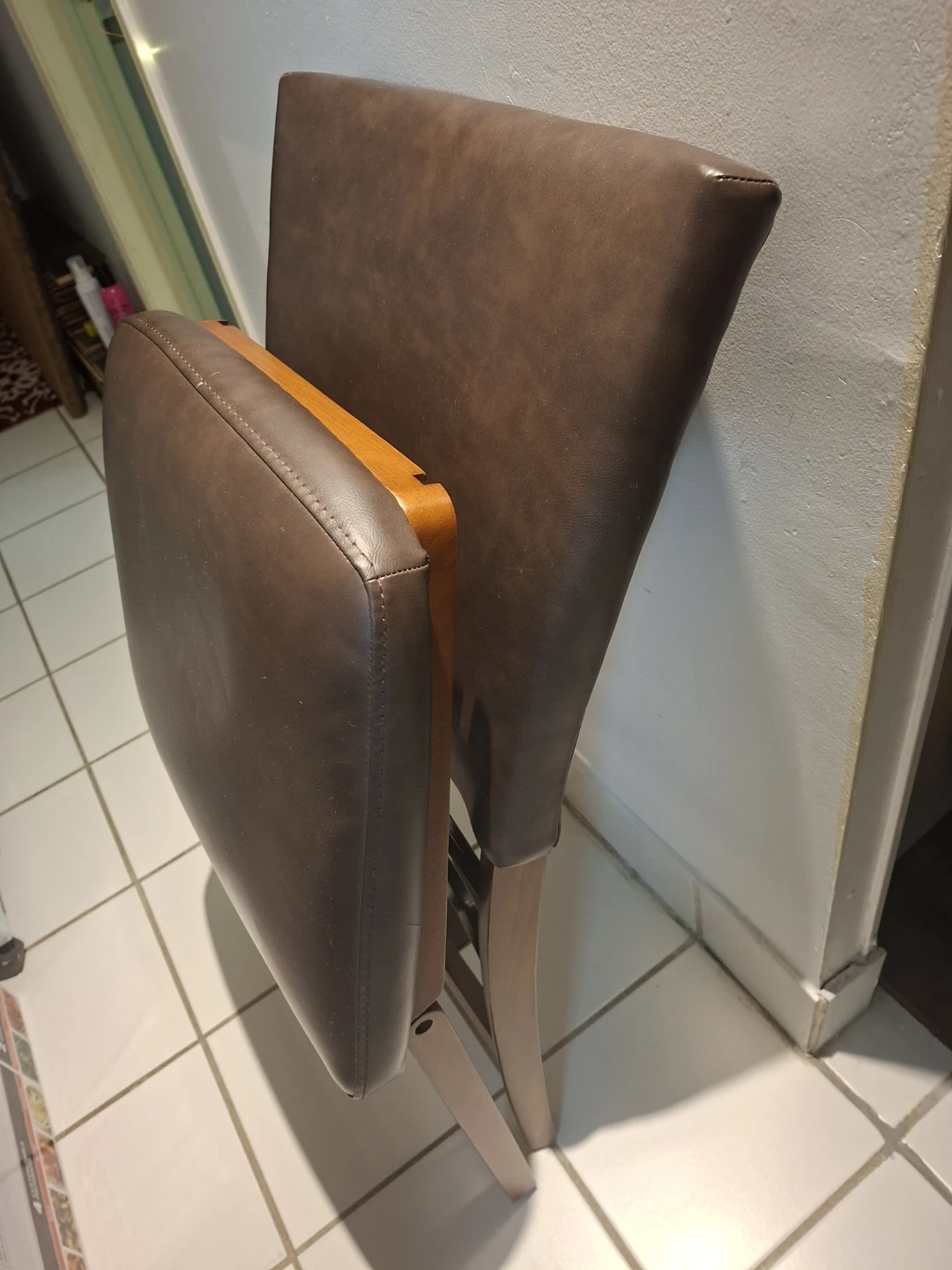Folding Dining Chair in Brown - photo 2