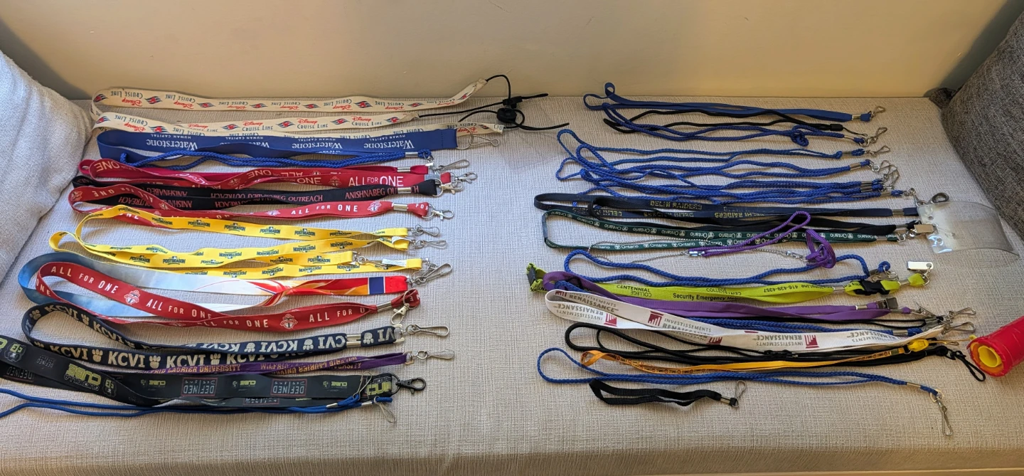 Assorted Lanyards (40 Total) - Various Designs and Sizes