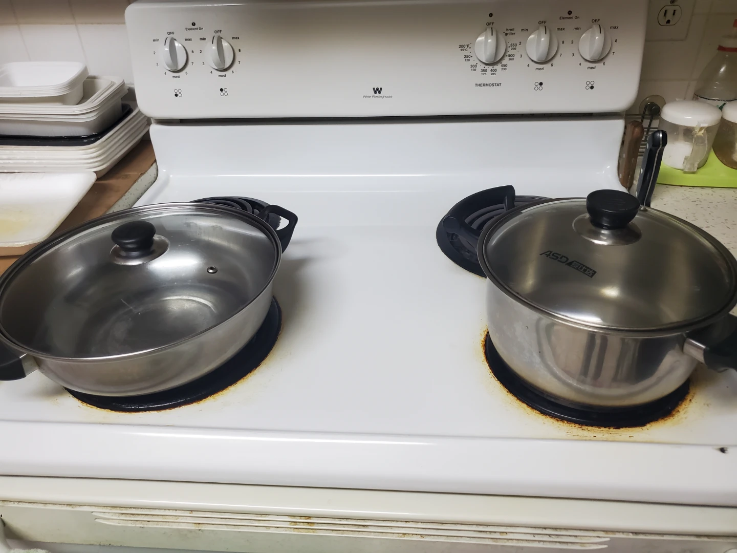 Two Stainless Steel Pots