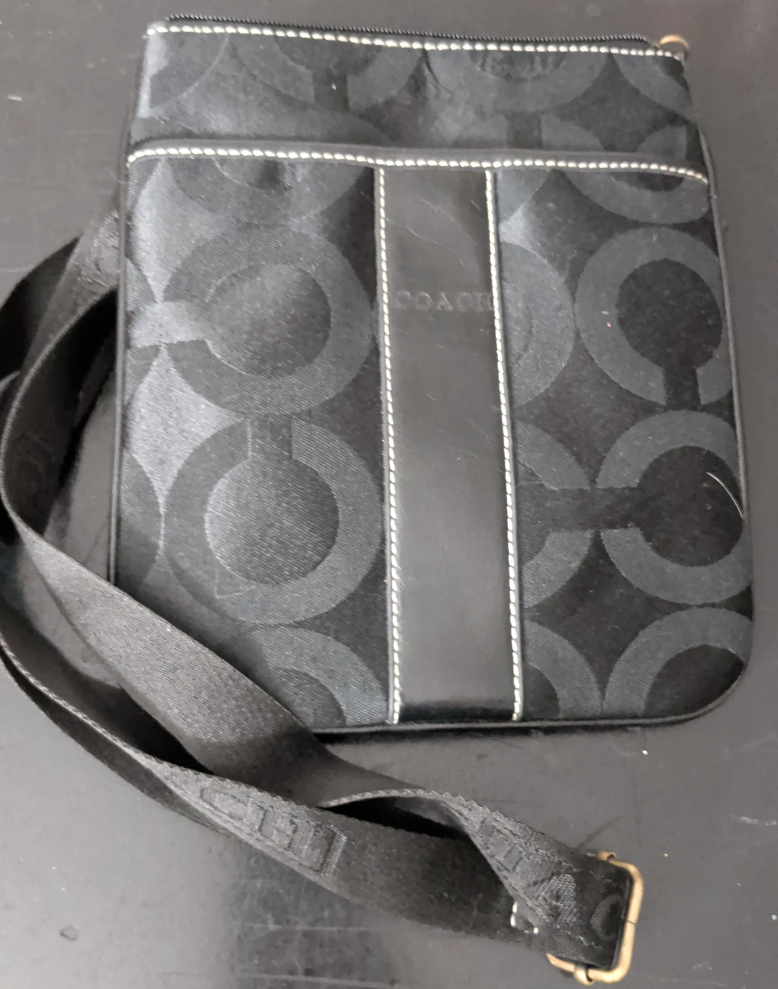Black Coach Signature Crossbody Bag