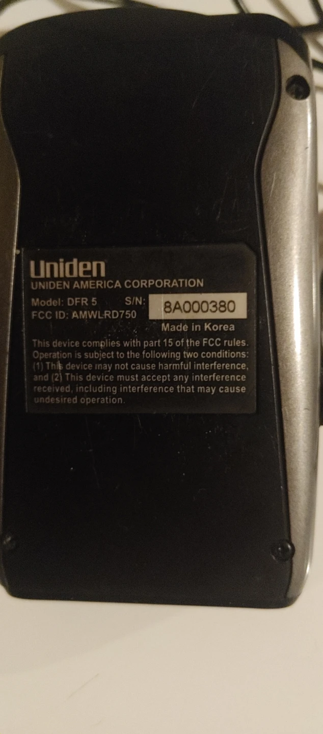 Uniden DFR 5 Radar Detector - photo 2