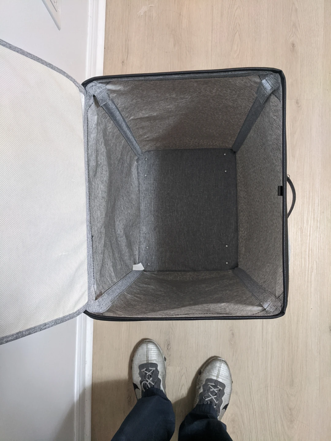 Grey Rolling Laundry Hamper - photo 3