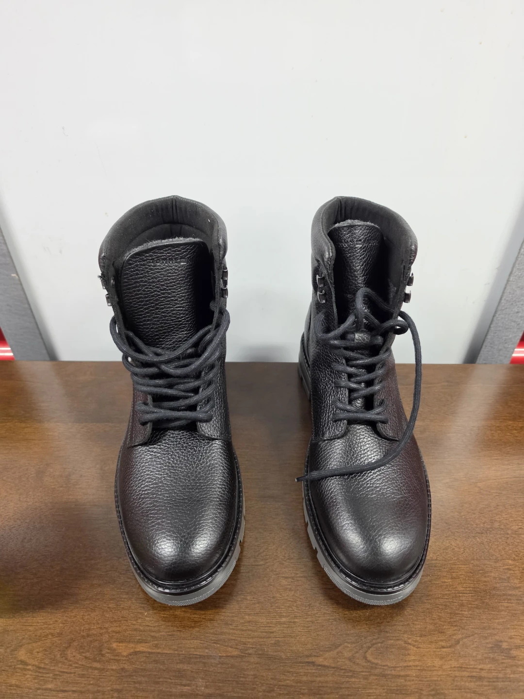 Tommy Hilfiger Leather Boots Black Size 11 US