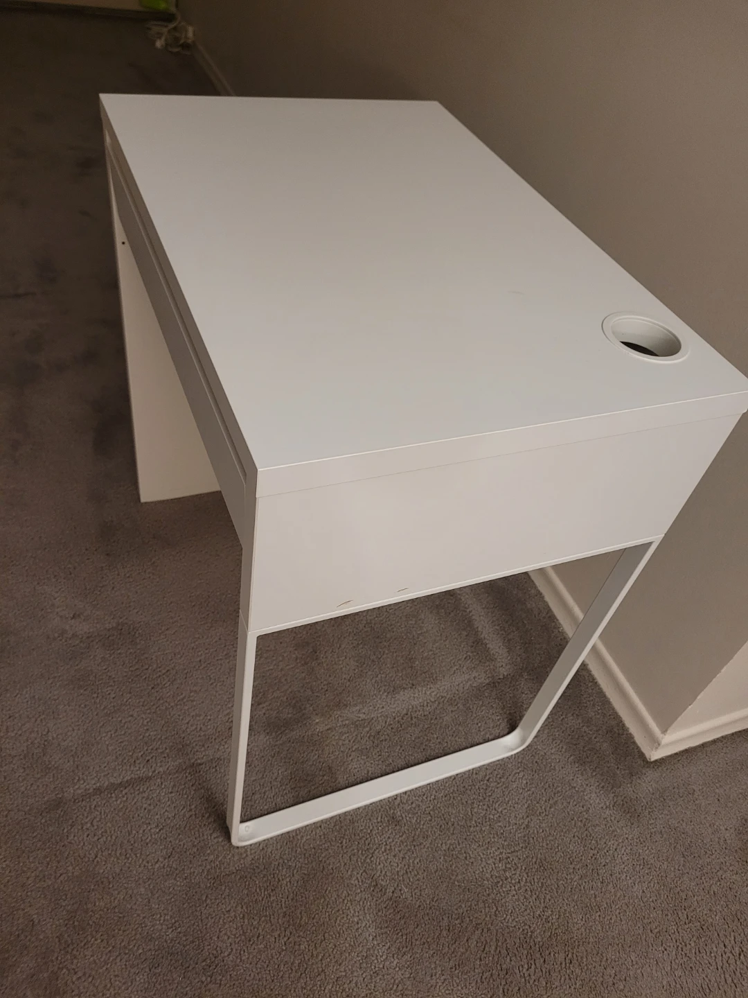 White IKEA MICKE Desk