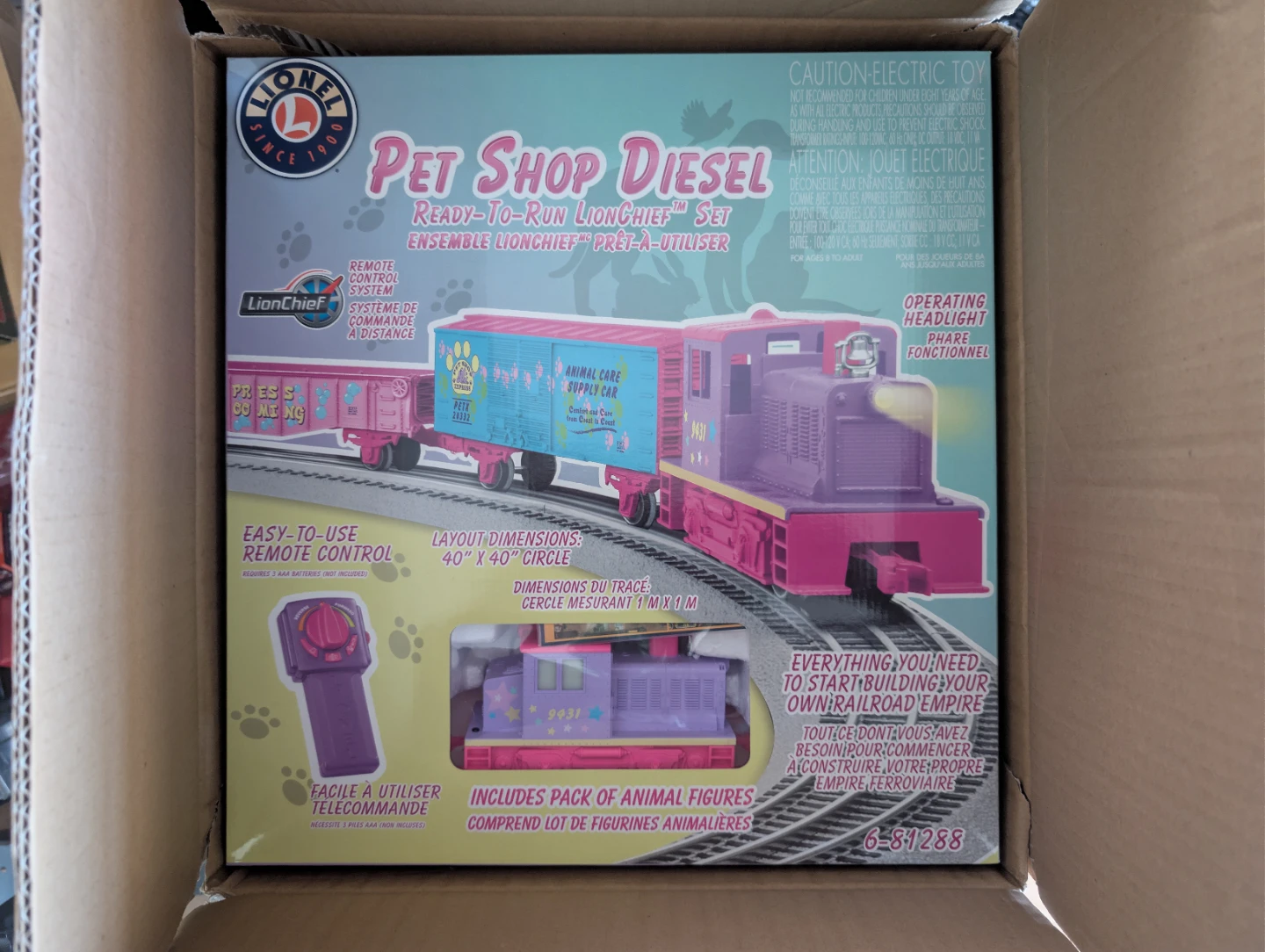 Lionel Pet Shop Diesel LionChief Train Set #6-81288