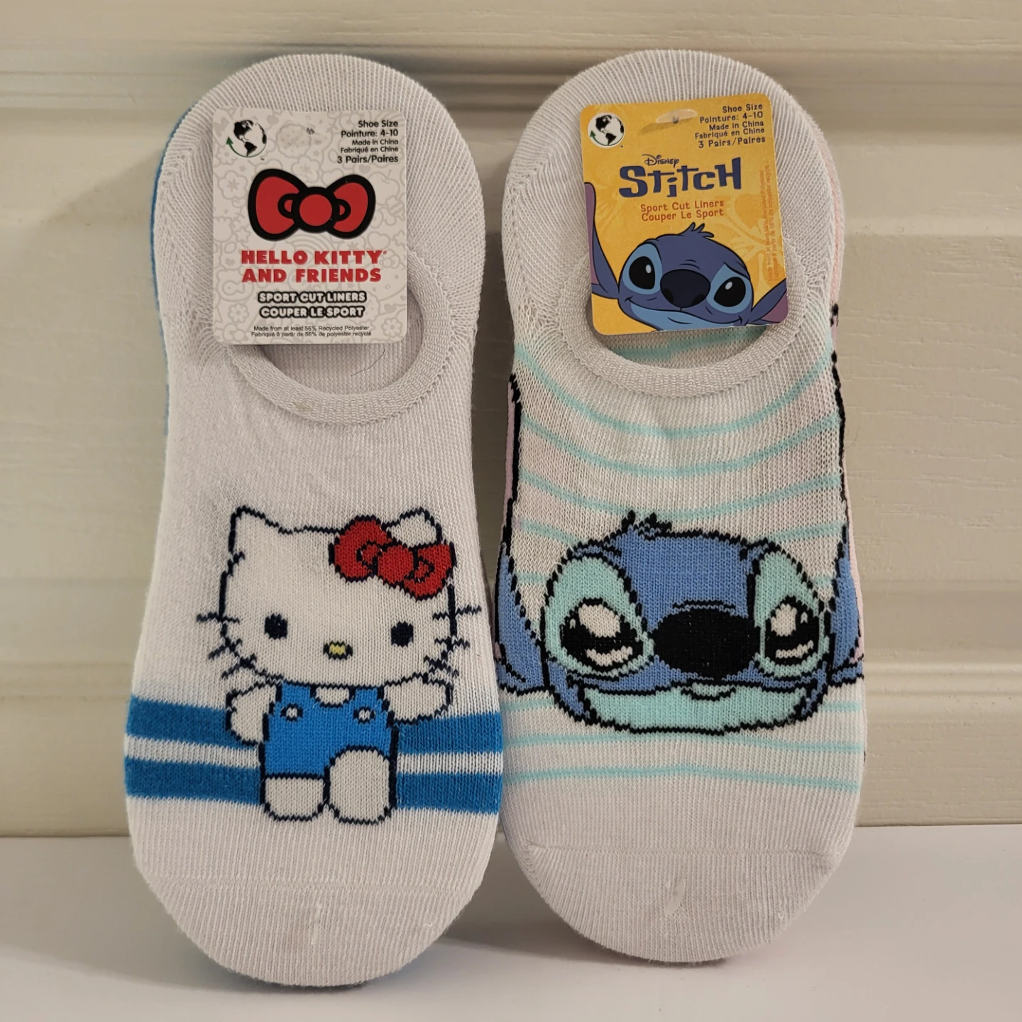 Disney Stitch and Sanrio Hello Kitty Socks sets