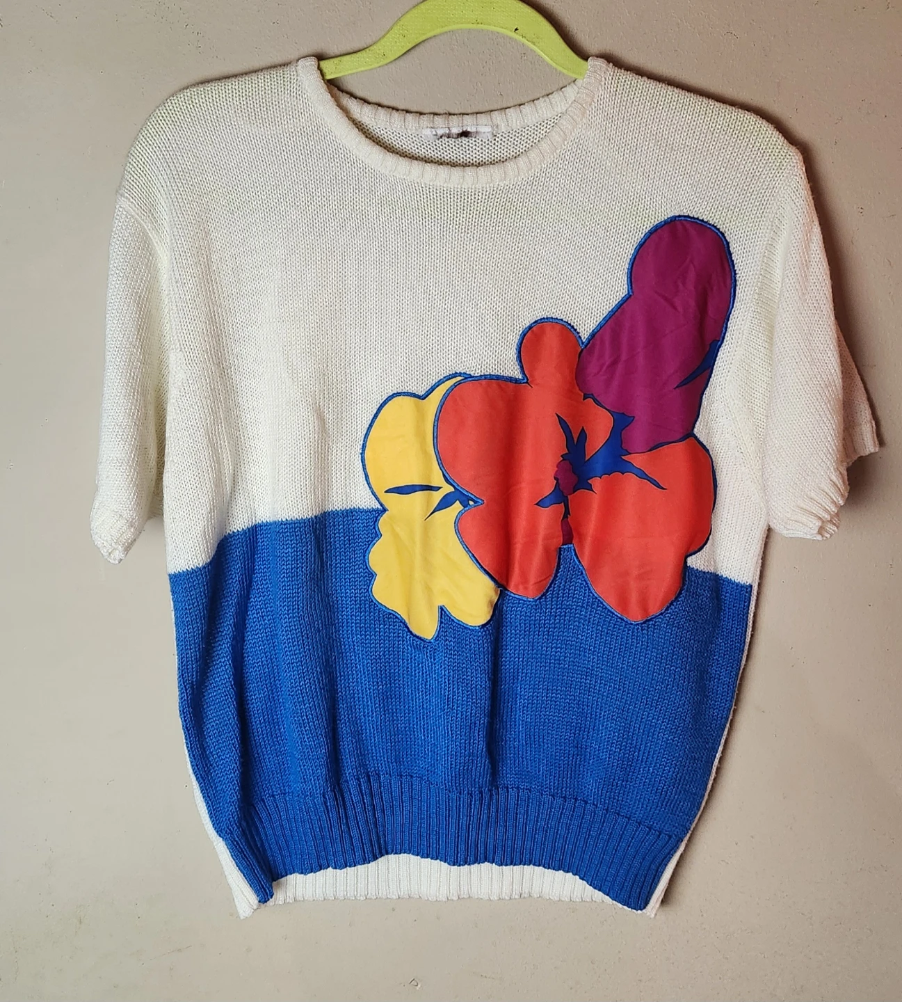 Vintage 1980's Floral Sweater