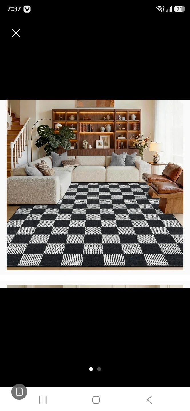 Garvee Checkerboard Area Rug 5x7
