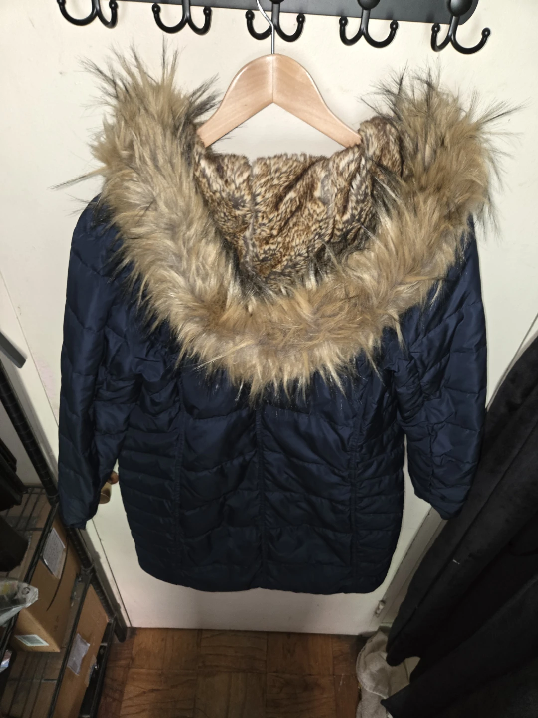 Cole Haan Signature Long Puffer W/ Faux Fur Hood in a Ladies L - photo 5