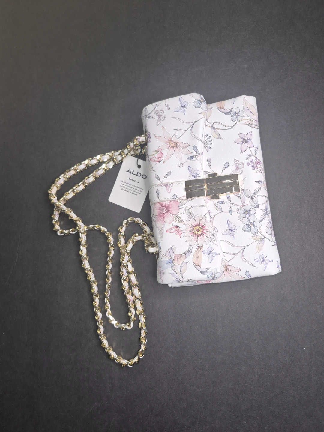 ALDO Floral Chain Strap Crossbody Bag