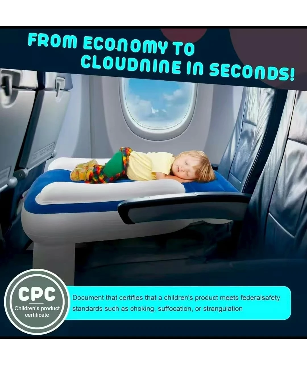 Air Mattress bed for baby children travel flight Airplane Train - photo 3