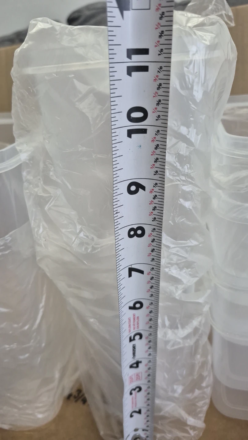 14 Set of clear plastic food storage containers - photo 4