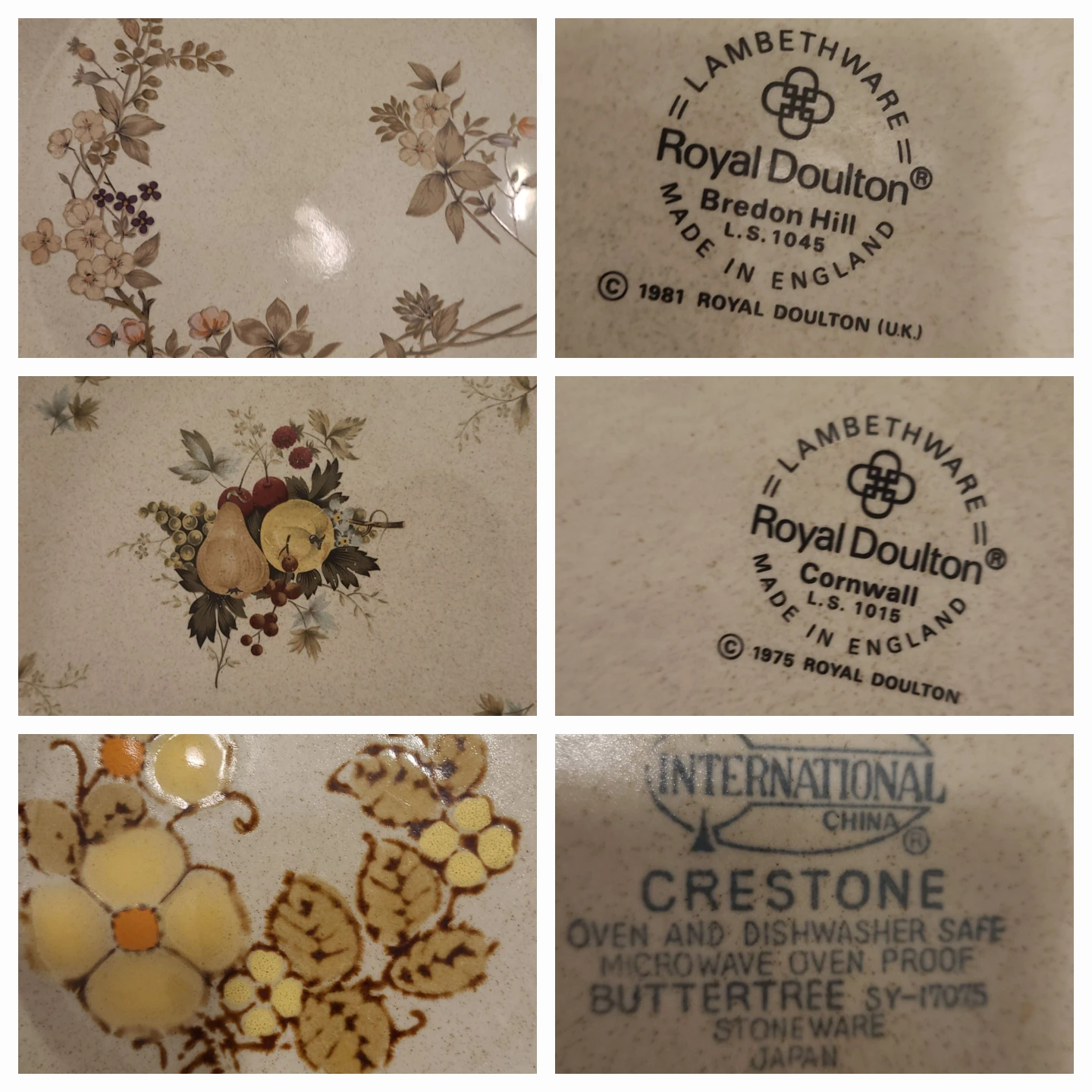 Collection of 8 Vintage Stoneware Plates - photo 3