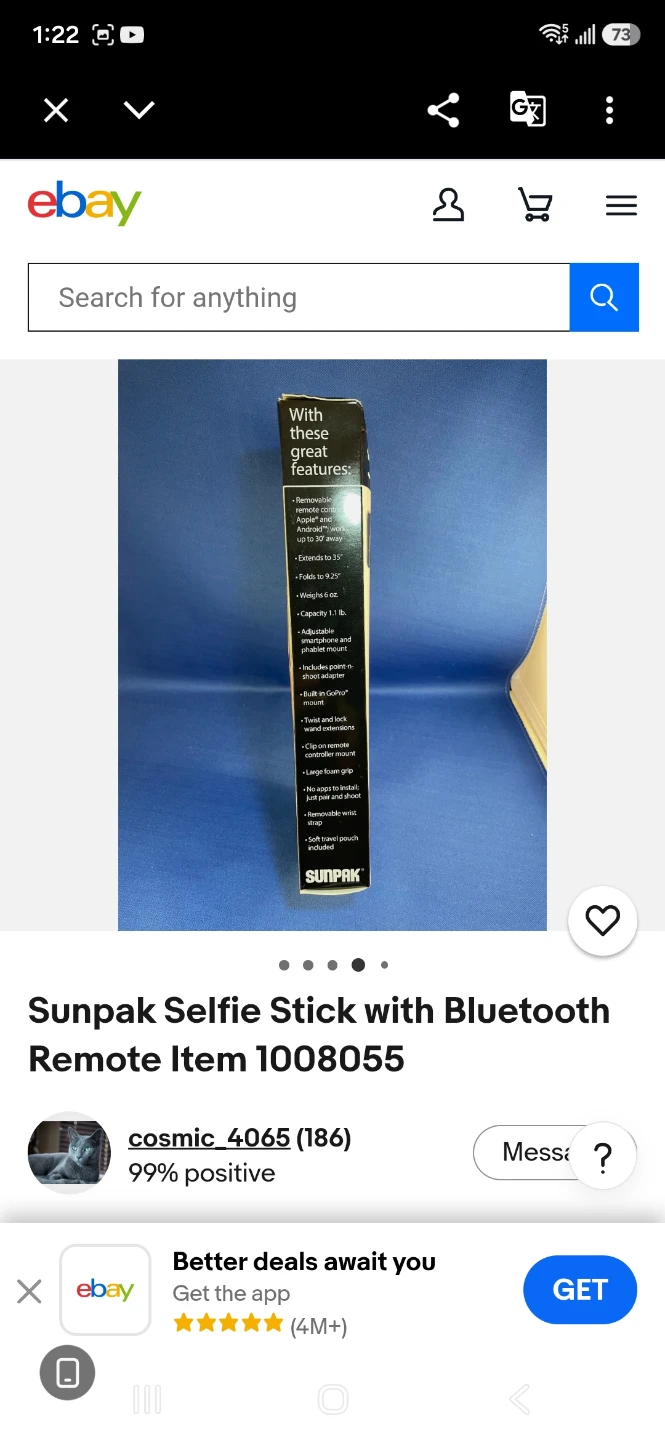 Sunpak Bluetooth Selfie Stick - photo 3