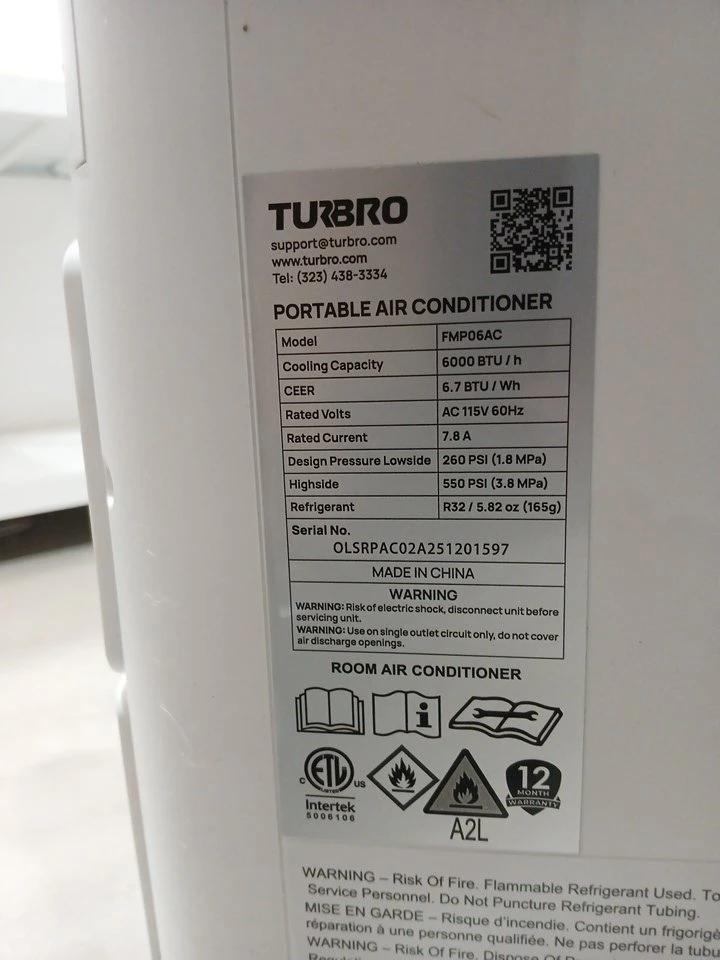 TURBRO 10,000 BTU Portable Air Conditioner + Dehumidifier - photo 5