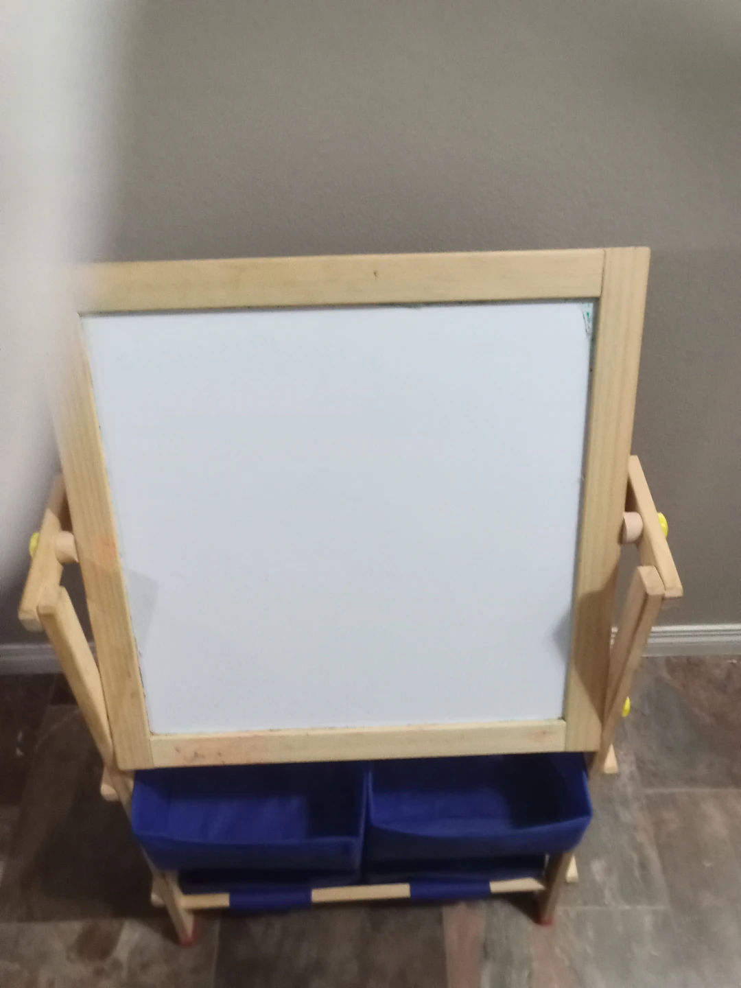 Kids Wooden Art Easel with Storage Bins