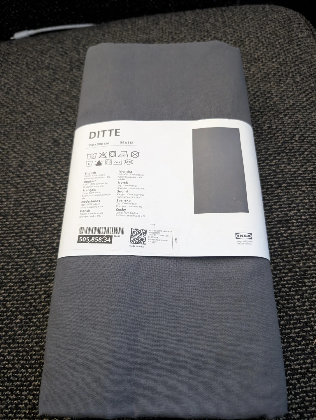 IKEA DITTE fabric and SYRLIG curtain rings - photo 2