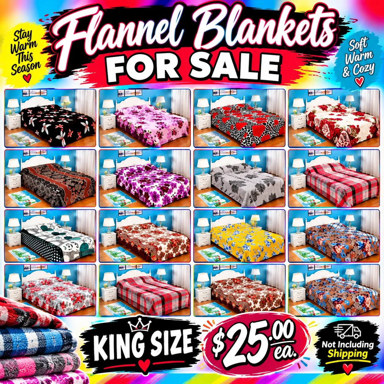 King Size Flannel Blankets