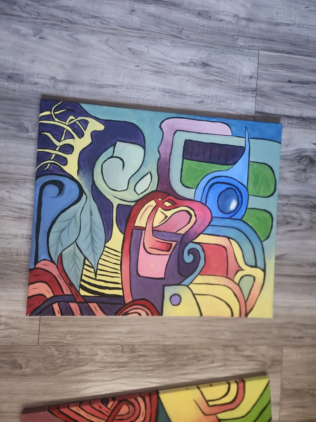 Abstract 3-Piece Canvas Painting - photo 2