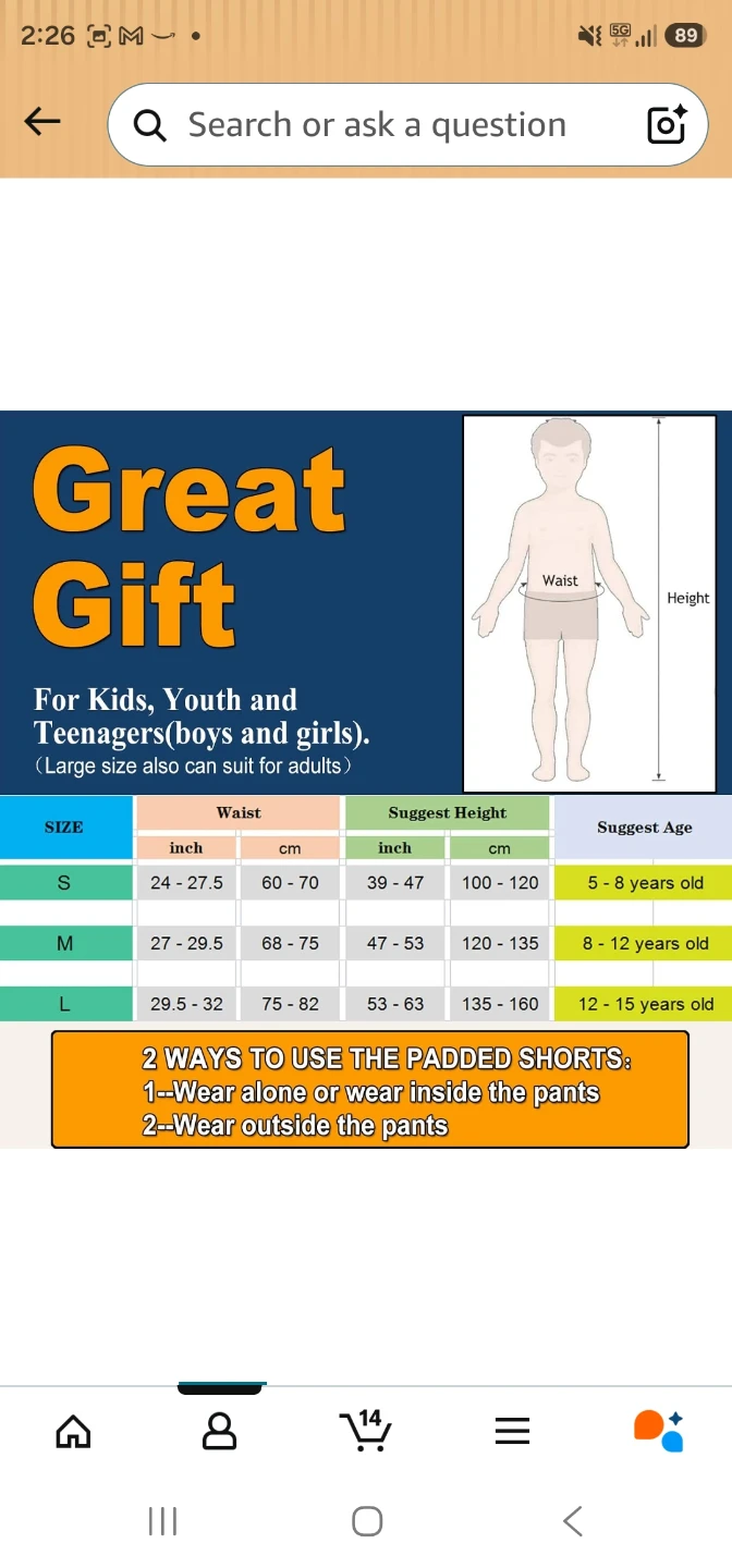 Brand New Kids Butt Hip Protection Padded Shorts (2 Available) - photo 5