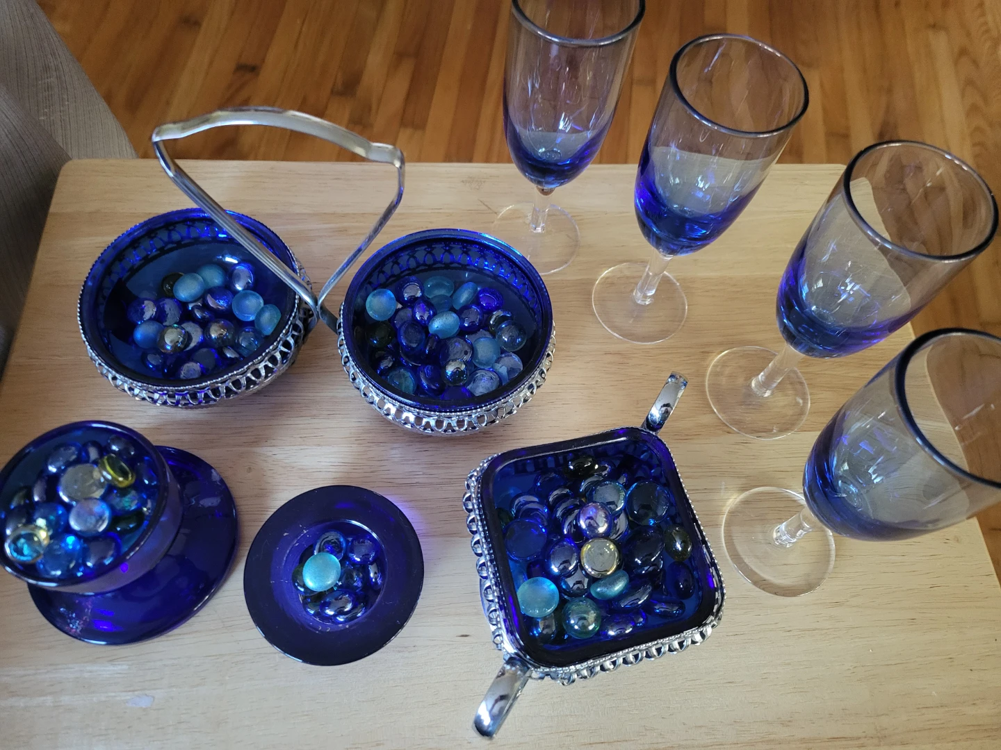 Cobalt Blue Glassware Set