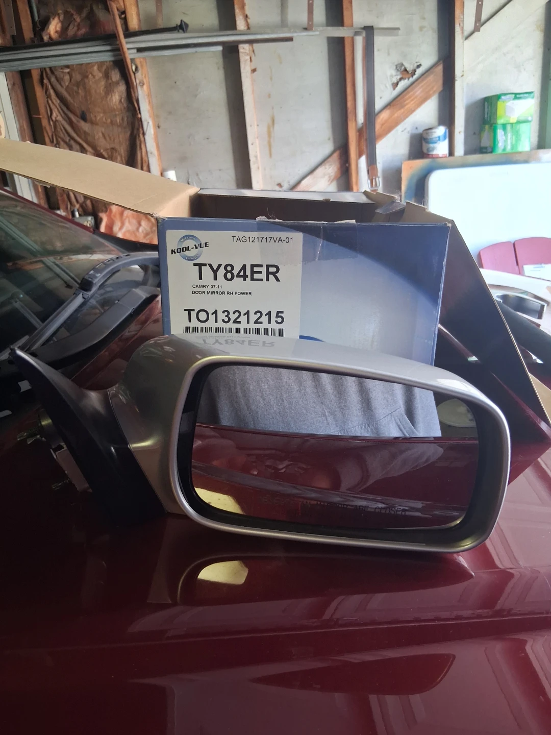 Kool-Vue Passenger Side Power Mirror for 07-11 Camry
