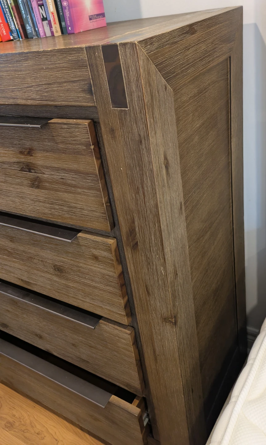 LAST CHANCE! Structube HAMBURG Solid Acacia 4-Drawer Dresser - photo 2